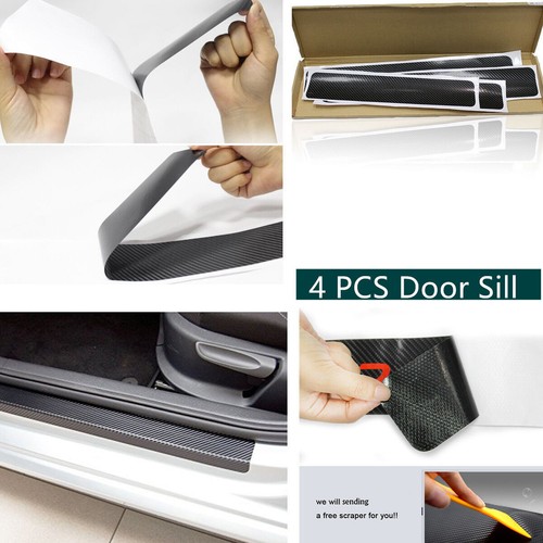 4pc car door scuff plate - uk, 3d